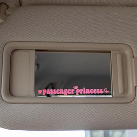 RACOONA Car Stickers,Car Decor,Funny Car Decals,Cute Car Accessories for Women Girls,Car Window Decal,Automotive Use Passenger Princess Mirror Stickers for Car Window Rearview Mirror (Pink)