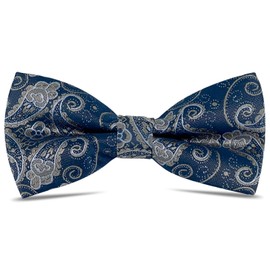 WOXVM Men's Bow Ties Pre-Tied Bow Tie Vintage Paisley Bowtie Adjustable Neck Bowtie for Men Wedding Business Party Prom