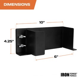 Iron Forge Tools Lawn Mower Wheel Boot Lock for Trailer 6-10 Inch Adjustable, Lawn Care Accessories for Utility Enclosed Trailer & Truck, Heavy Duty 12 Gauge Powder Coated Steel Mounts to Wood & Metal