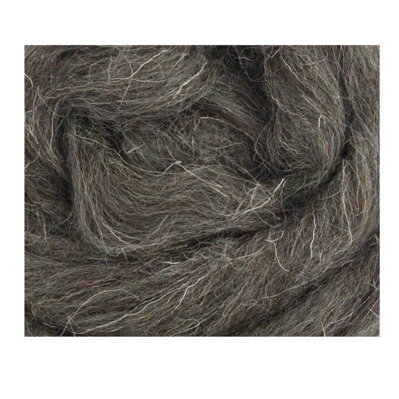 Dark grey natural Herdwick wool rovings/tops