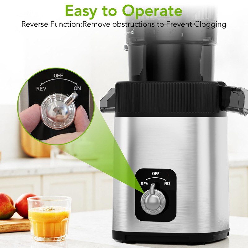 COWSAR Cold Press Juicer - Juicer Machines with 4.35" Wide