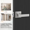 NEWBANG Hall/Closet Lever Handle Lock Satin Nickel Finish-Heavy Duty Door