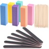 Tbestmax 100 Pcs Orange Sticks for Nails Double Sided Multi