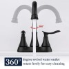 4 Inch Alloy Brushed Double Handle Hot/Cold Deck Mounted American