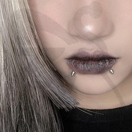 ZS 20G Spike Nose Rings Studs, 18G Stainless Steel Spike Stud Earrings, 16G Septum Lip Rings Cartilage Tragus Helix Piercing for Women Men (24pcs 16g sliver lip ring)