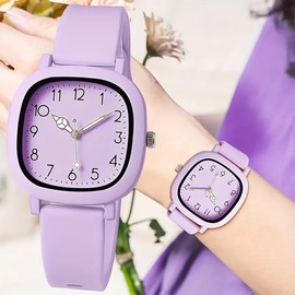 1/3/10PCS Fashion Silicone Band Women Quartz Watches Set Casual Arabic Dial Wristwatch for