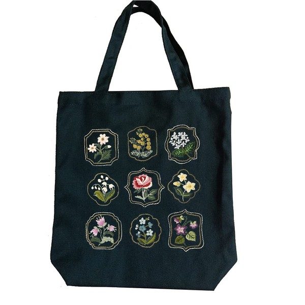 Namvo Canvas Tote Bag Embroidery Kit for Beginners with Pattern