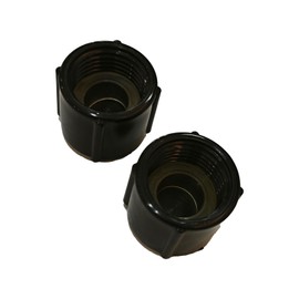 JZAHYUK 2 Pcs Black Plastic Low Point Drain Seals Caps with Sealing Ring & 2 Teflon Tape Compatible with RV, Camper, Travel Trailer,Fit for Pex Pipe,Tubing, 1/2 Inch Hot & Cold Water Lines