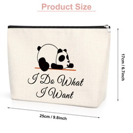 Panda Themed Gifts Makeup Bag Inspirational Gift for Women Panda Lover Gifts for Women Teen Girls Friend Panda Mum Gifts Christmas Birthday Gift for Boss Sister Colleague Daughter Makeup Travel Pouch