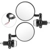 2pcs 7/8in Handlebar Rearview Mirrors with LED Turn Signal Amber