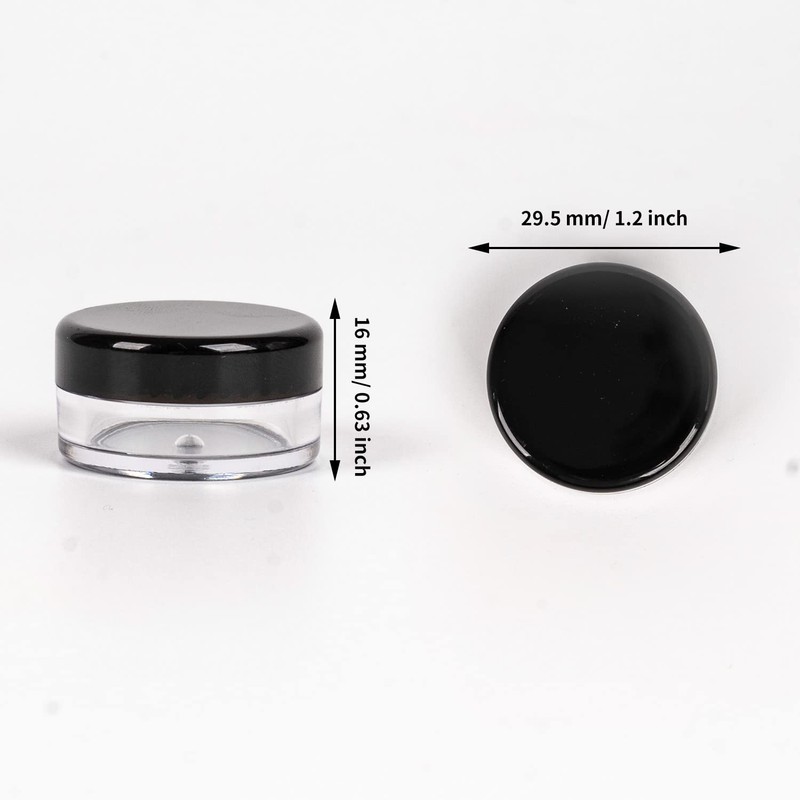 Pack of 27 containers, 5 ml, jars with lid, lip