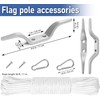 BRUBAKER Flag Pole Repair Kit - Aluminum Flagpole Hardware Parts