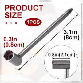 Guitar Truss Rod Wrench,Guitar Neck Repair Cross Screwdriver,Guitar Repair Adjustment Wrench with Cross Screwdriver,Rod Wrench Nut Driver Hexagon Key Instrument Accessory Repair Tool (1 Pcs)