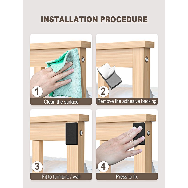 SARDVISA Furniture Wall Protector, 8Pcs(0.71" Thick) + 12Pcs(0.12" Thick) EVA