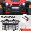 SAUTVS Front Mesh Grill with LED Light Bar for RZR