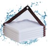 Plane Transparent mit öSen Abdeckplane Wasserdicht Durchsichtige Tarp 1x1m für