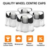 GTownWorks 4Pcs 3.31inch Trailer Wheel Center Caps Fit 3.3in 3.31in