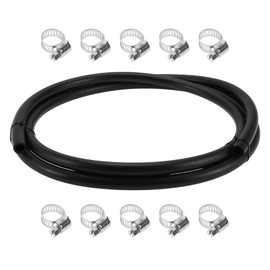 HOPESPANNER 1/2" Fuel Line Kit 10ft Vacuum Hose Automotive Fuel Hose with 10 Clamps 1 Set