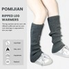 POMIJIAN Women's Leg Warmers for Girls Slouchy White Leg Warmers