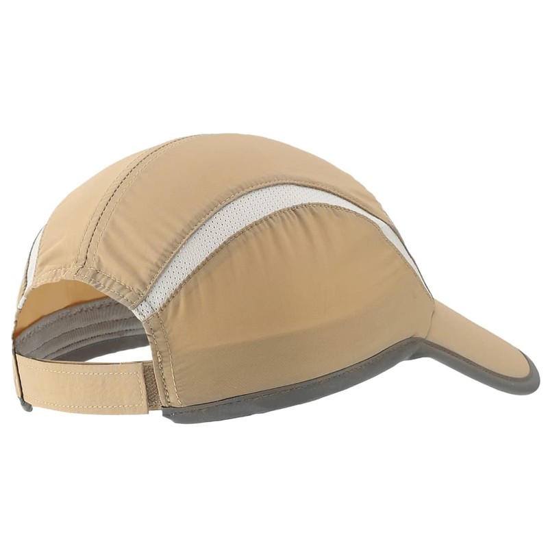CONNECTILE Folding Mesh Sports Cap Reflective Stripe Breathable Runner Cap,