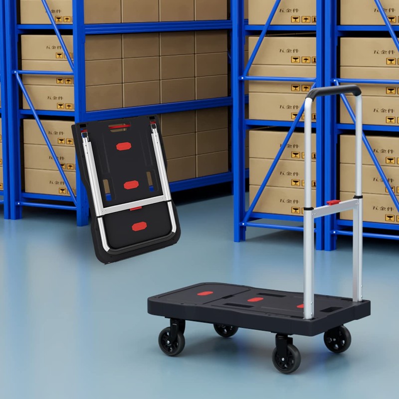 Platform Truck Foldable Push Cart Dolly 330lb Weight Capacity, Adjustable