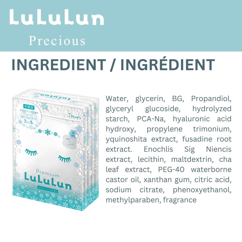 Face Mask, Face Pack, Premium Lulun, Snow (White Vanilla Scented),
