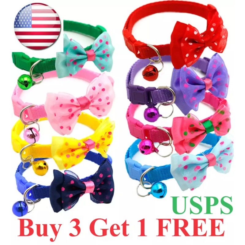speedway Nylon Cat Cute Collar with Bell bow tie for