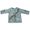 Foxfire for Kids Light Blue Rainbow Art Raincoat size 5