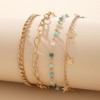 Stocking Stuffers Gifts for Women 4Pcs Star Anklet Beach Boho