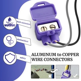 WireVanl Aluminum to Copper Wire Connectors, Copper to Aluminum Wire Connectors with 2 Port, 25 Pack