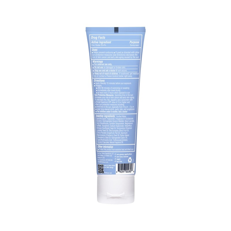 Thinksport Safe Sunscreen SPF 50+, Basic, Unscented, 3 Fl Oz