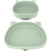 4pcs Children Plate Utensils Set Silicone Suction Bowls Set Toddler