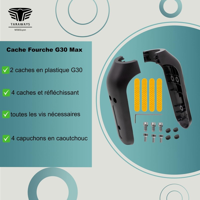 [M365Lyon] - Front Fork Cover for Ninebot G30 Max Scooter