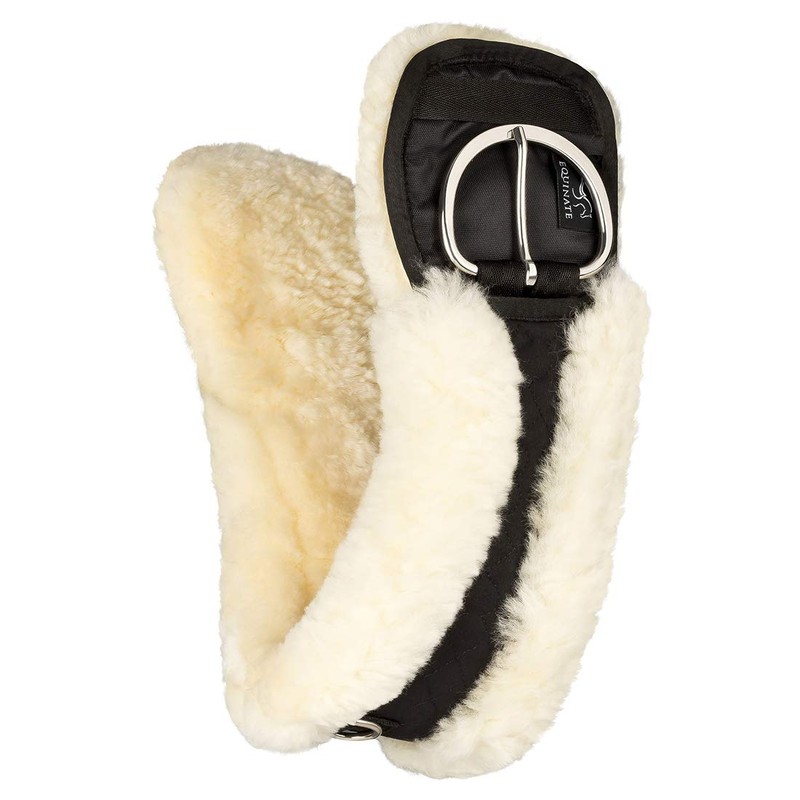 Equinate Western Moon Girth Anatomical Real Lambskin Short Girth Saddle