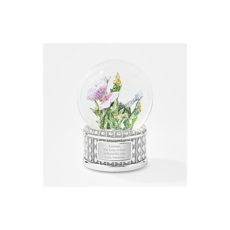 THINGS REMEMBERED Jeweled Butterfly Musical Snow Globe (Free Customization), Plays
