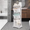 TFCFL 3 Tier Laundry Sorter Cart Hamper Rolling Organizer Clothes Bin Basket On Wheels Laundry 3-Basket Rolling Cart Wheel Washing Hamper Storage Bin Shelf Basket Laundry Hampers