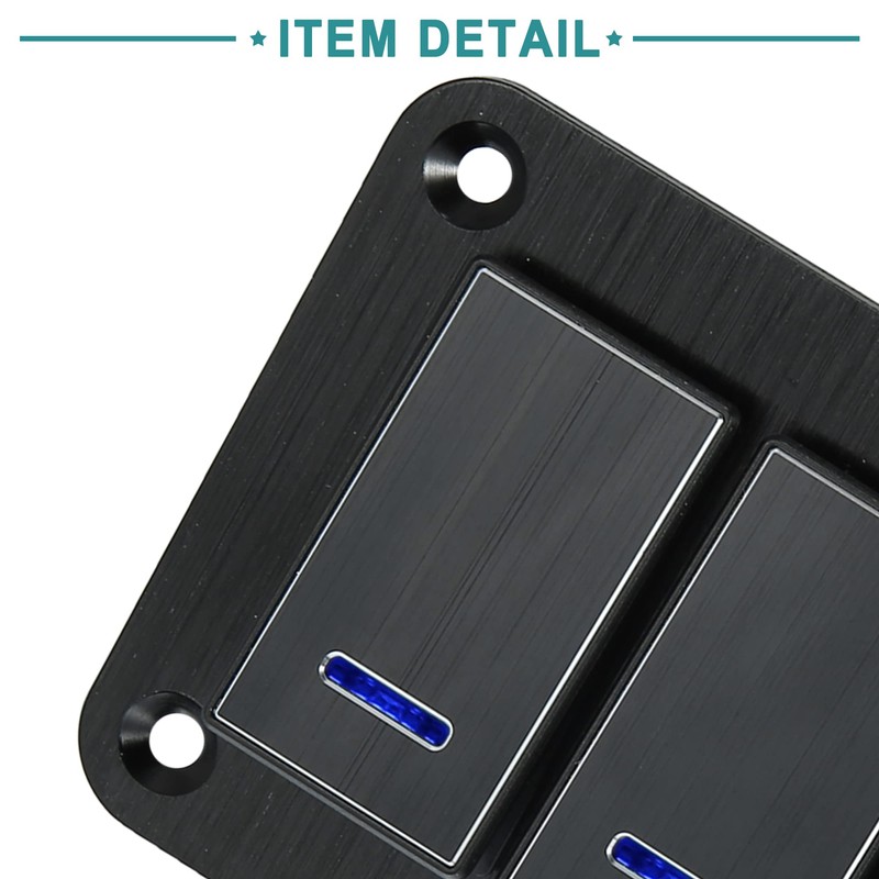 ACROPIX Car Boat 3 Gang Toggle Rocker Switch Control Panel