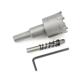 1" (26mm) TCT Hole Saw Kit Tungsten Carbide Tipped Hole Saw Drill Bit with Titanium-Plated Pilot Drill Bit for Metal, Stainless Steel, Iron, Wood, Plastic