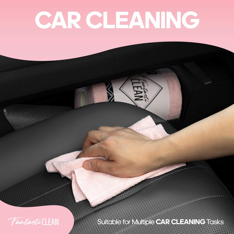Fantasticlean Microfiber Cleaning Cloth Roll -60 Pack, Tear Away Paperless