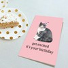 Obbyidk Funny Cat Birthday Card for Friend Family, Cute Birthday
