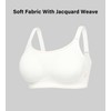 ULTREAGLE Wireless Bras for Women Full-Coverage Jacquard Pattern Supportive Everyday