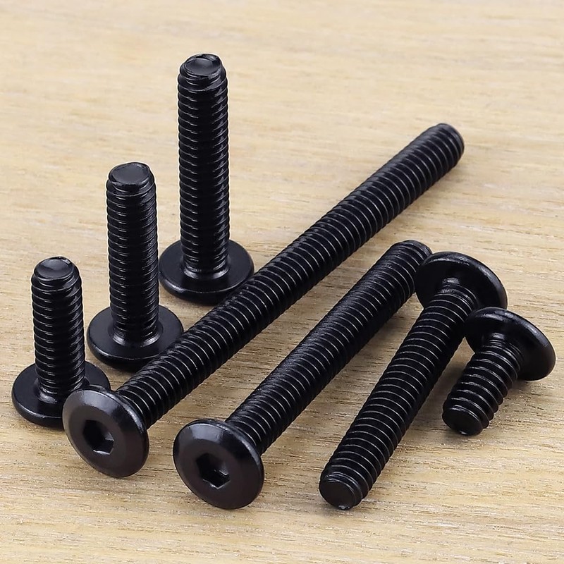 1/4-20 x 3-1/2" Black Hex Socket Head Cap Screws, 304