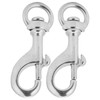 2pcs 80MM Diving 316 Stainless Steel Swivel Eye Snap Hook