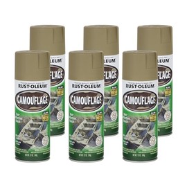 Rust-Oleum 1917830-6PK Specialty Camouflage Spray Paint, 12 oz, Khaki, 6 Pack