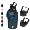 BJPKPK Half Gallon Insulated Water Bottles with Straw Lid, 64oz