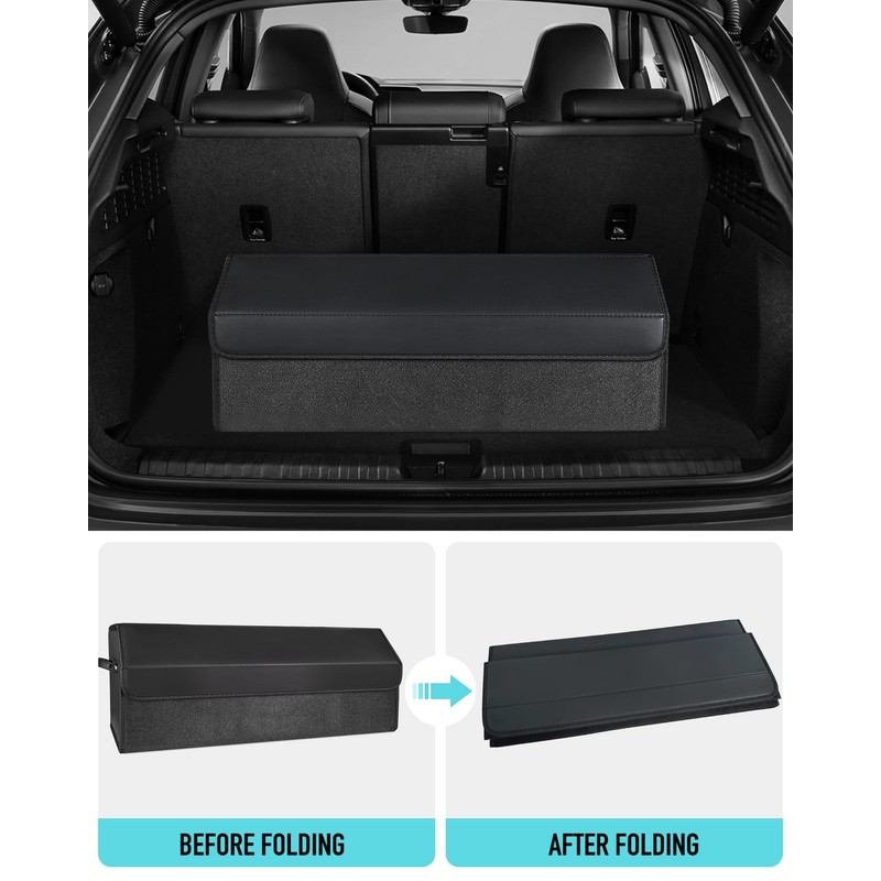 Fyzeoty Car Organizers for Trunk for Suv Sedan, Leather Storage
