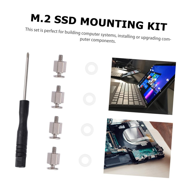 TEHAUX 1 Set SSD Mounting Screw Kit for Motherboards Durable