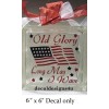 holidaydecals4u Old Glory decal sticker for DIY 8" glass block or tile