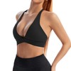 INIBUD Sports Bra for Women Push Up Strappy Workout Top