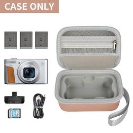 GWCASE Camera Case for Canon PowerShot SX740 HS/ SX720 HS/ G7X Mark II/ G7X Mark III, Small Camera Bag with Shoulder Strap and Carry Handle, Ideal for Travel and Outdoor Use, Rose Gold (Only Case)